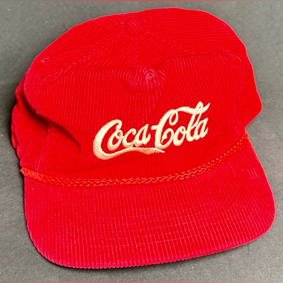 Coca Cola Script Red Coca Cola | Other | Coca Cola Script Logo Red Corduroy Adjustable Rope ...